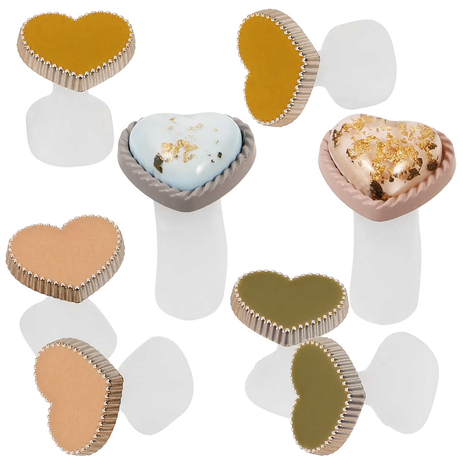 

8 Pcs Toe Separators Heart Shaped Nail Dividers for Women Summer C y Colors Soft Silicone Adjustable for Nail