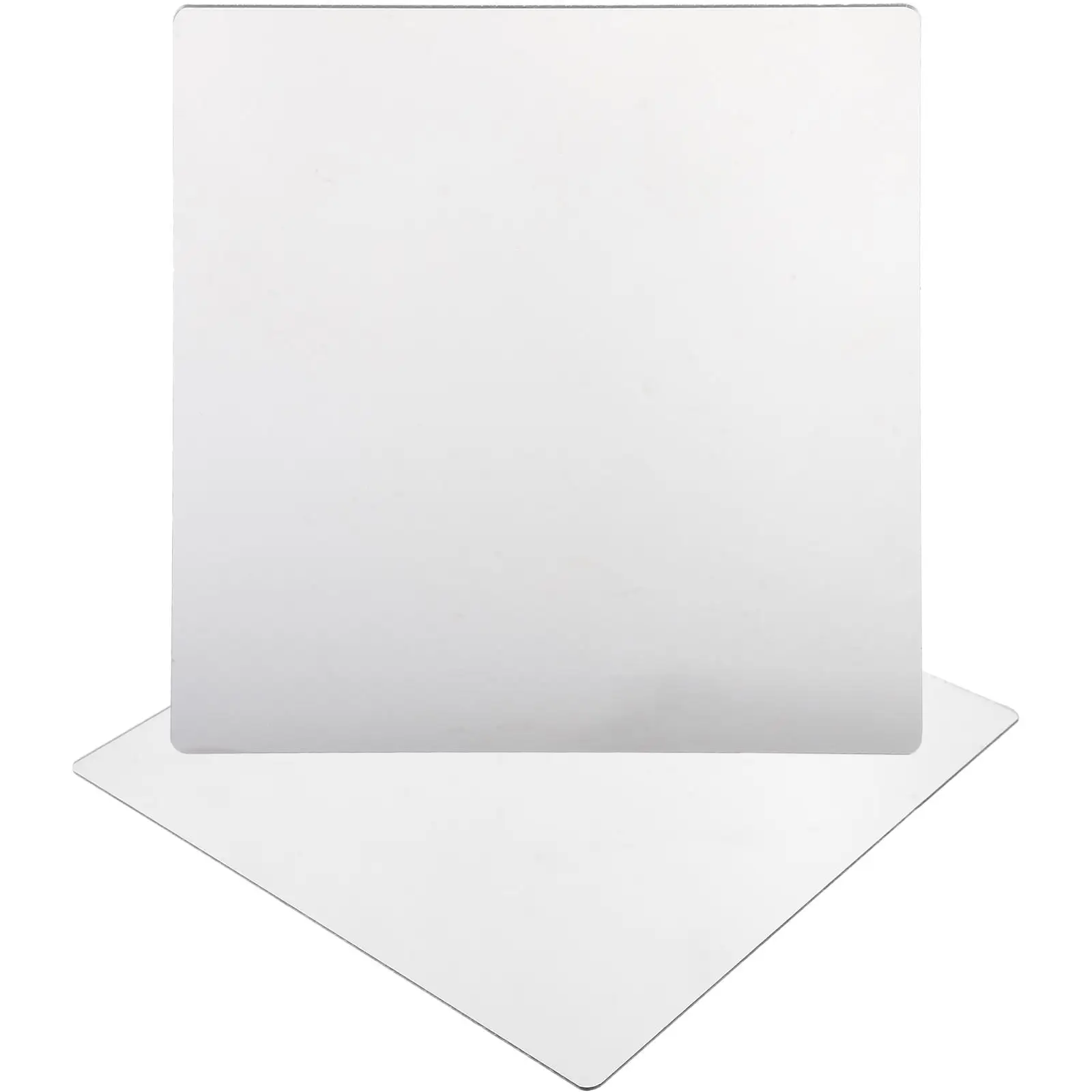 

2 Pcs Self-adhesive Soft Mirror Stylish Decorative Supply Large For Bedroom Living Stick to The Wall Vanity