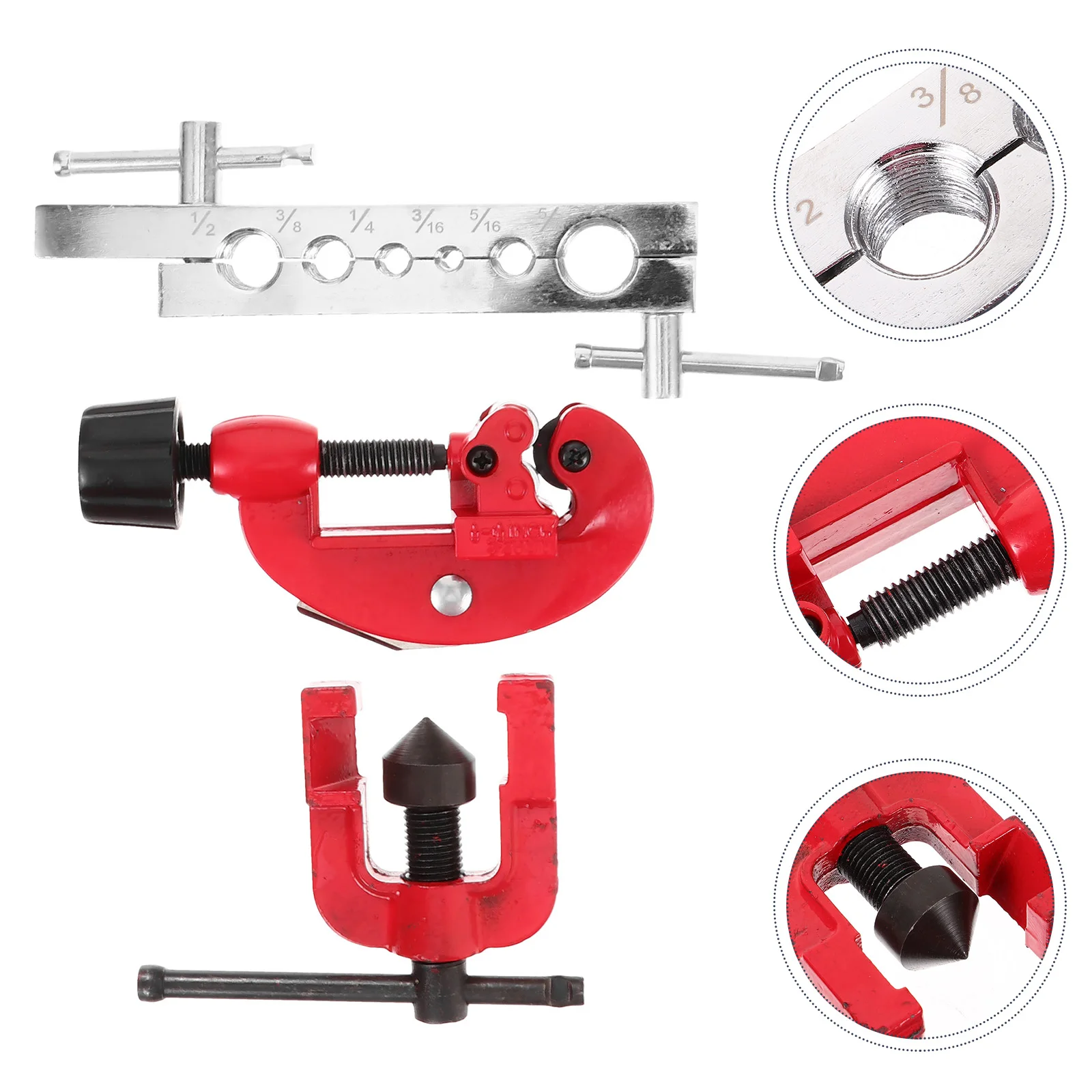 

1 Set Alloy Steel Flaring Tool Kit Copper Brake Expander Multifunctional Brake Line Flaring Tool Handheld Double Flare Expander