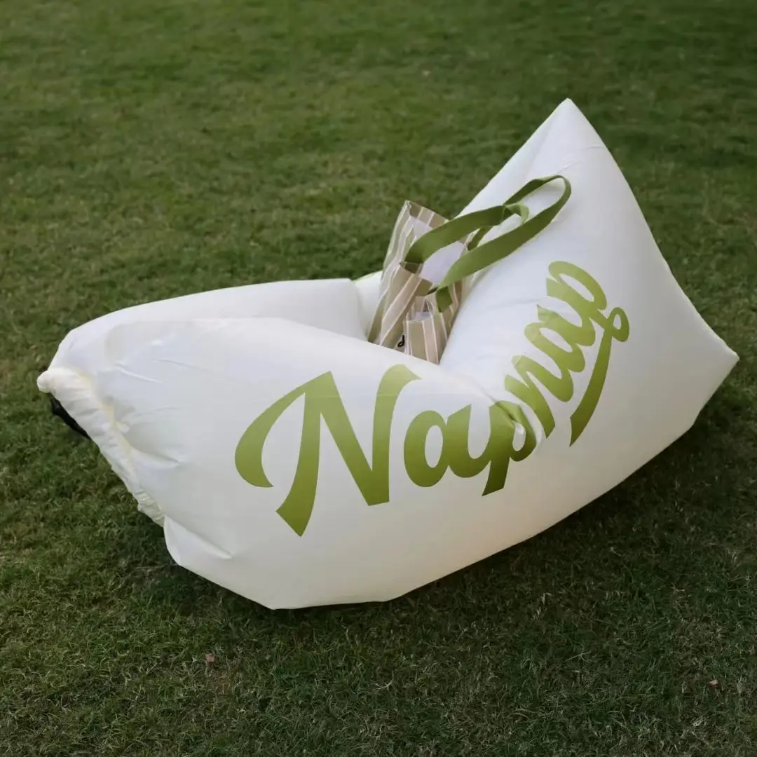 أريكة قابلة للنفخ سرير هوائي كسول أريكة مهرجان الموسيقى الفردية وسادة هوائية محمولة مزدوجة سرير قابل للنفخ للتخييم #4