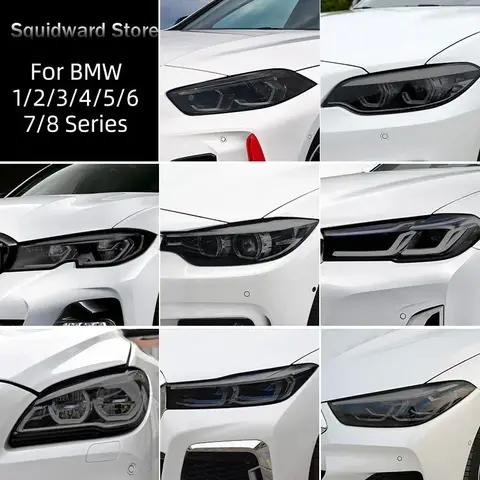훈제 블랙 TPU 스티커 자동차 헤드 라이트 보호 필름 BMW F40 F22 F44 F30 F31 G20 F34 F32 F36 F10 G30 F06 F07 F12 F01 G11