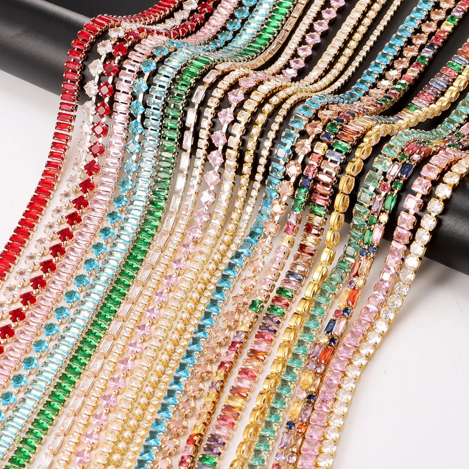 50cm Dense Rhinestone Chain with Gold Plated Claw Base - Sparkling DIY Decor for Phone Cases, Nail Art, Clothing, Shoes & Jewelr
