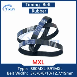 MXL Loop Timing Synchronous Belt B80 B81 B82 B83 B84 B85 B86 B87 B88 B89 B90 B91 Width 3/5/6/8/10/19mm For 3D Printer Drive Belt