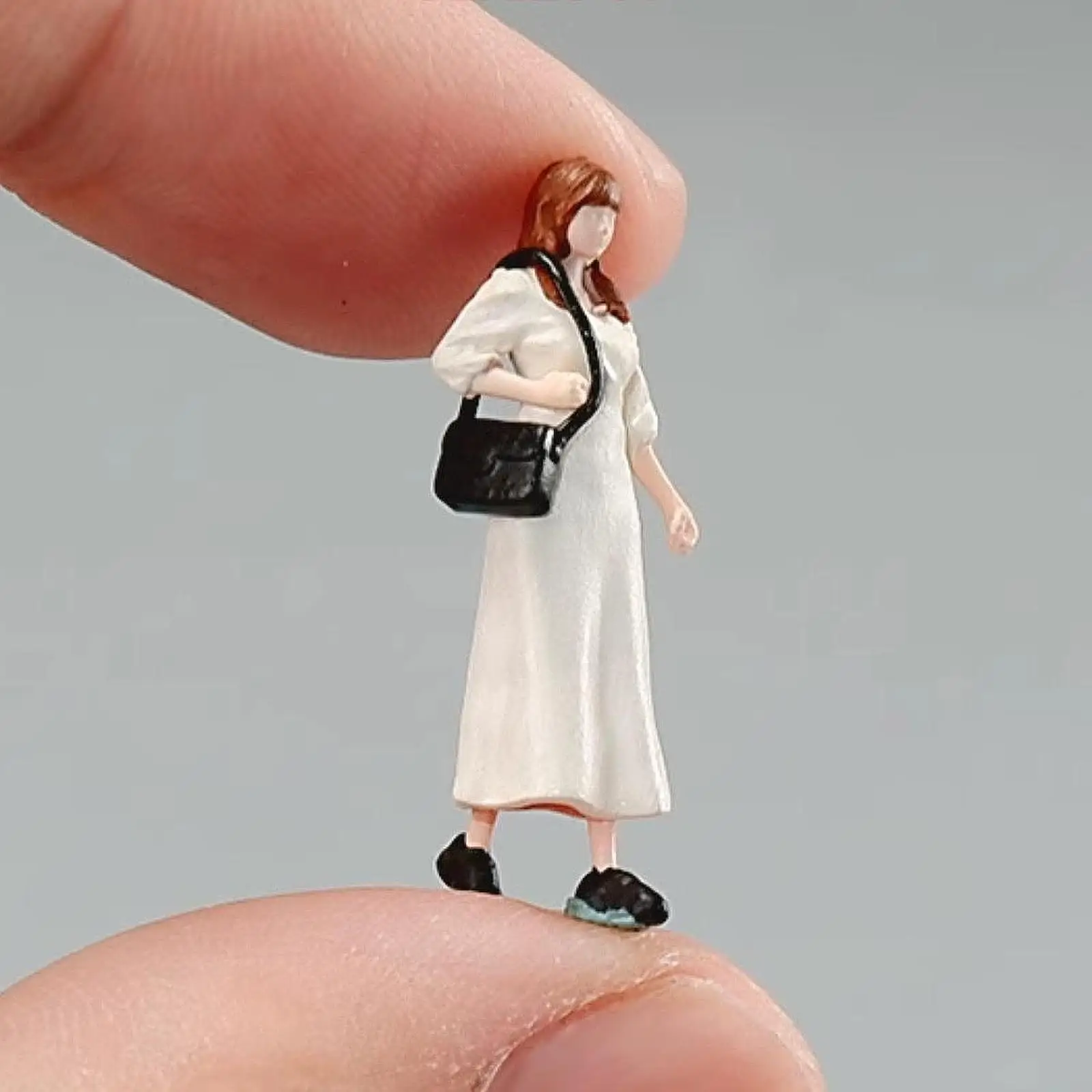 1/64 Schaal Miniatuur Figuur Meisje Fotografie Prop Poppenhuis Accessoires Miniatuur Scène Beeldje Micro Landschap Decor Model