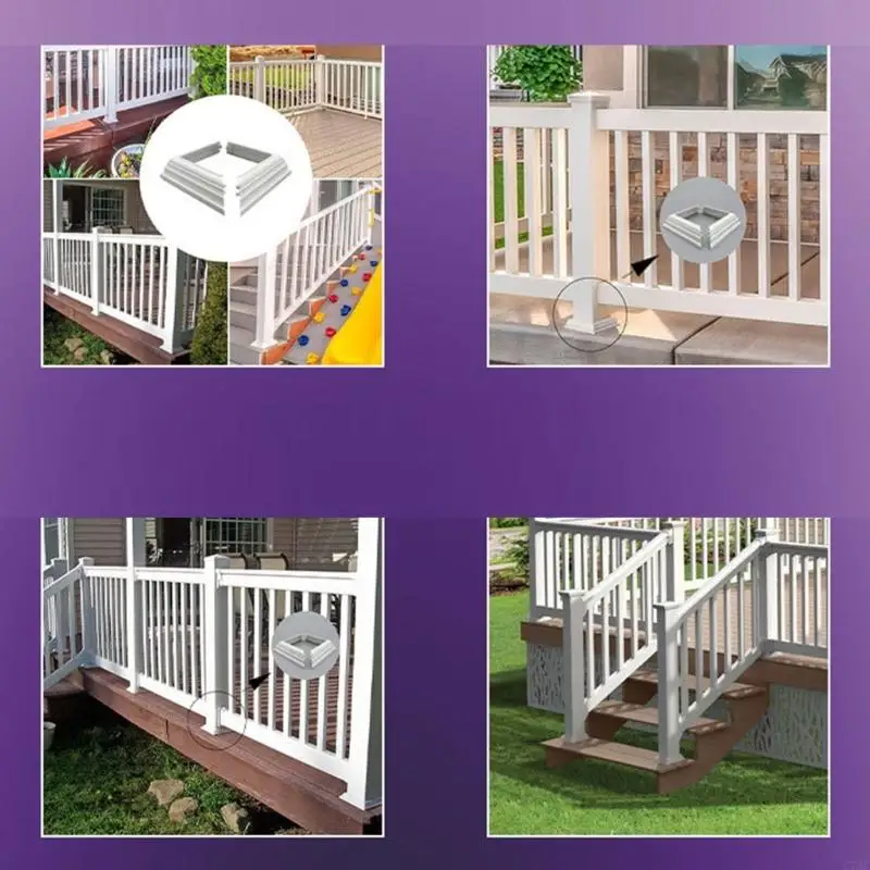 Split Type Fence Post Skirt Porch Two Piece Base Trim Rings For Easy Cleaning And Long Lasting Performances Enduring C7AC