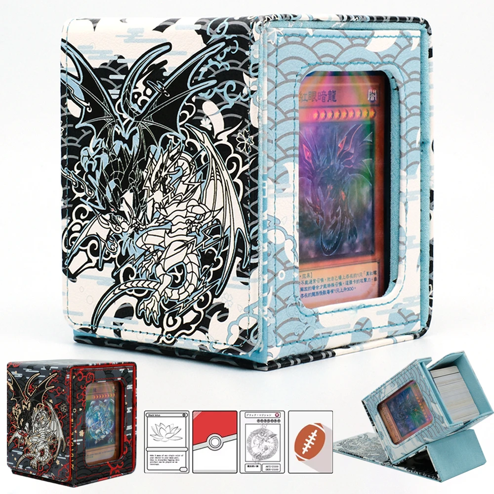 

Box Magic Deck Case Solid Color Storage TCG Mid Large Card Case Card Top Side-Loading Christmas Toy Game Collection Cards