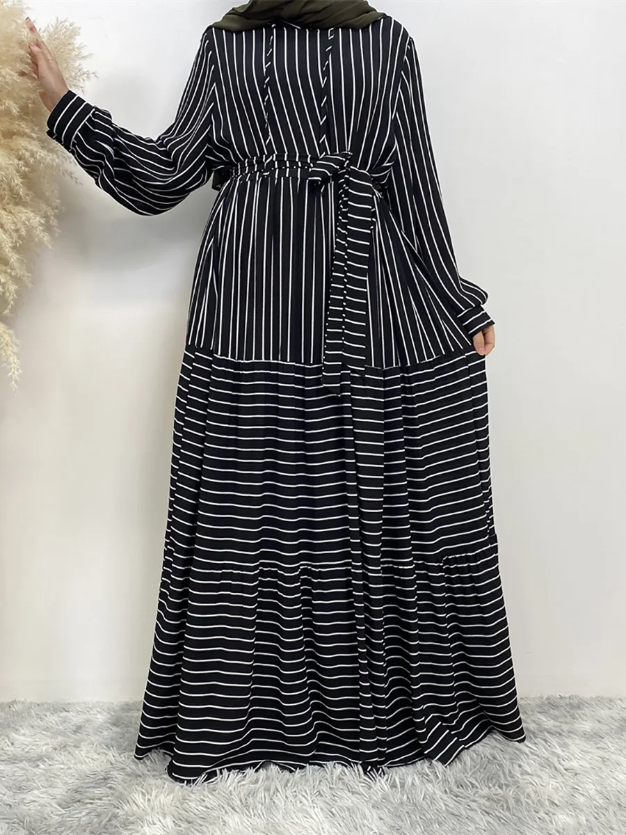 Skromny Abaya Ramadan Musulman De Mode suknia w stylu Maxi indyk Kaftan islamska odzież muzułmański dla kobiet hidżab sukienka Kaftan Vestidos