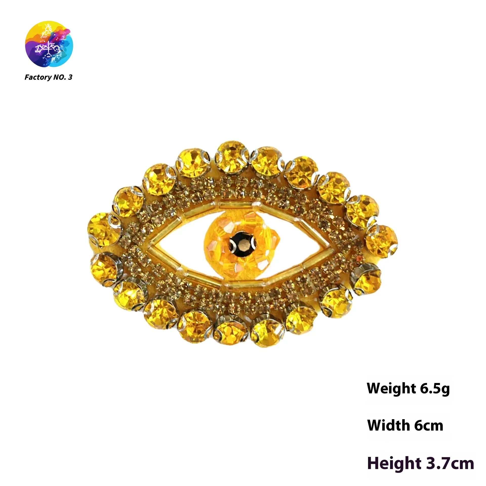 Cross-border New FIY Gem Eye Handmade Bead Cloth Sticker, Clothing, Luggage Accessories Accessories DIY Cloth Sticker