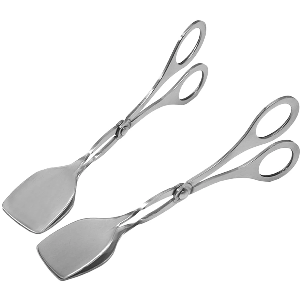 

2Pcs Stainless Food Tongs Kitchen Practical Food Clips BBQ Outdoor Cooking Meat Clamp Utensils Baking Buffet Tools