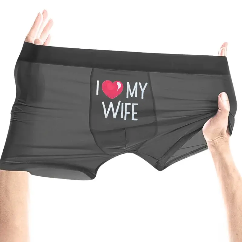Men's Funny Graphic Boxer Briefs - Soft Stretch Fit Men Underwear, Romantic Printed Couple Gift Casual Daily Men Briefs