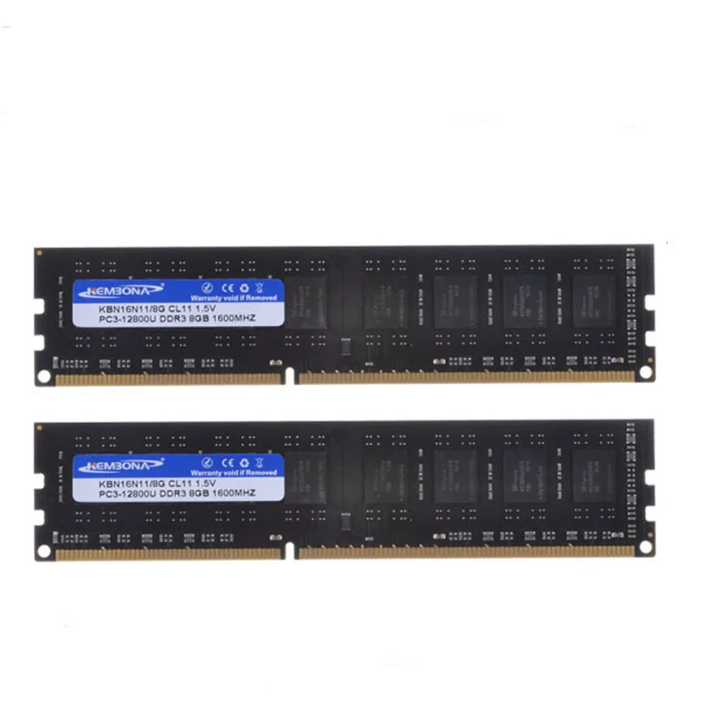 KEMBONA-PC3-12800 de doble canal DDR3, 16GB, 1600mhz, Kit de 2.2x 8GB, compatible con todos los disipadores de calor de la placa base, envío gratis