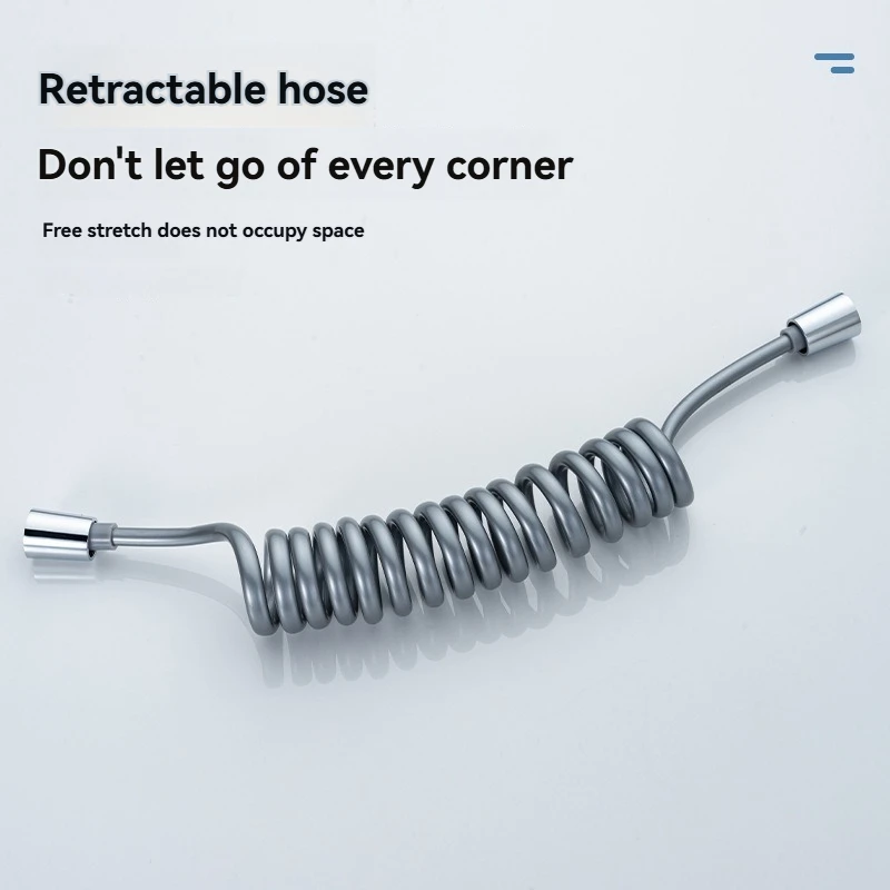 

2 м гибкий душевой шланг, универсальный пружинный удлинитель, ручной распылитель, соединитель для трубы, пружинная трубка, аксессуары для ванной комнаты, туалета и биде