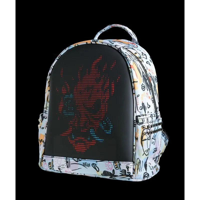 

Girls LED Backpack T5 Laptop Night Glow Waterproof Bag Student Trend Women's Locomotive Backpack
