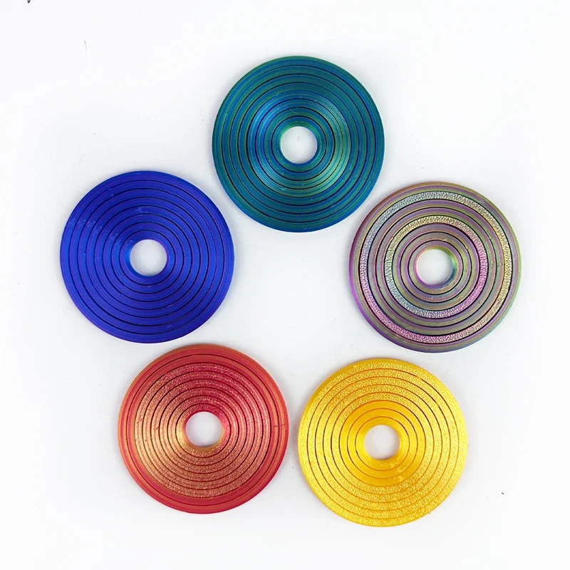 3D Printing Fingertip Gyroscope Toy Antianxiety Portable Fractal Fidget Disc Round Spinning Toy Color Decompression Ring