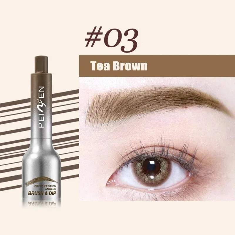 3d Square Brush Wild Eyebrow Painting Paste Honey Tea Brown Pressing Dye Dip Eyebrow Enhancers Cream Hairline Modification 2024