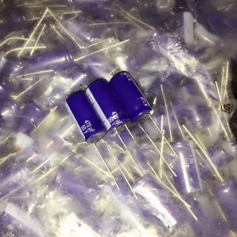10PCS 470UF 50V  Fever Sound Capacitor 50V 470UF 10X20 M Audio Blue Robe