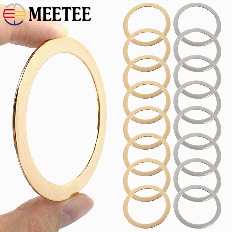 

2/4Pcs 40/50mm Metal Flat O Ring Bag Handle Buckles Women Handbag Strap Clothes Decorative Clasp Loop DIY Hardware Accessories