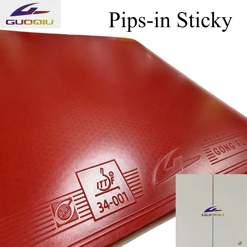 GUOQIU GONG FU Table Tennis Rubber Sheet Pips-in Sticky Ping Pong Rubber with Soft Elastic Sponge Loop‑Fast Attack for Beginner