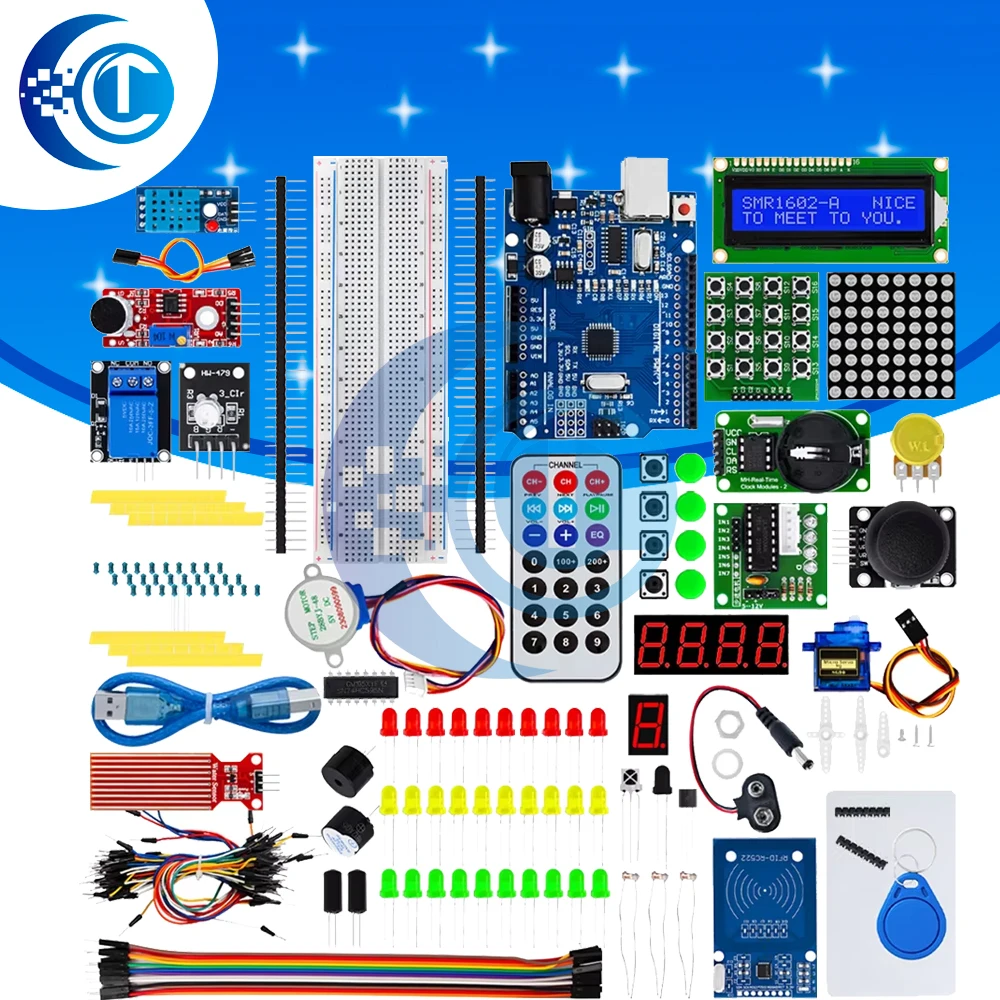 

Стартовый комплект RFID для Arduino UNO R3, обновленная версия, обучающий комплект с электронным набором «сделай сам» в розничной упаковке
