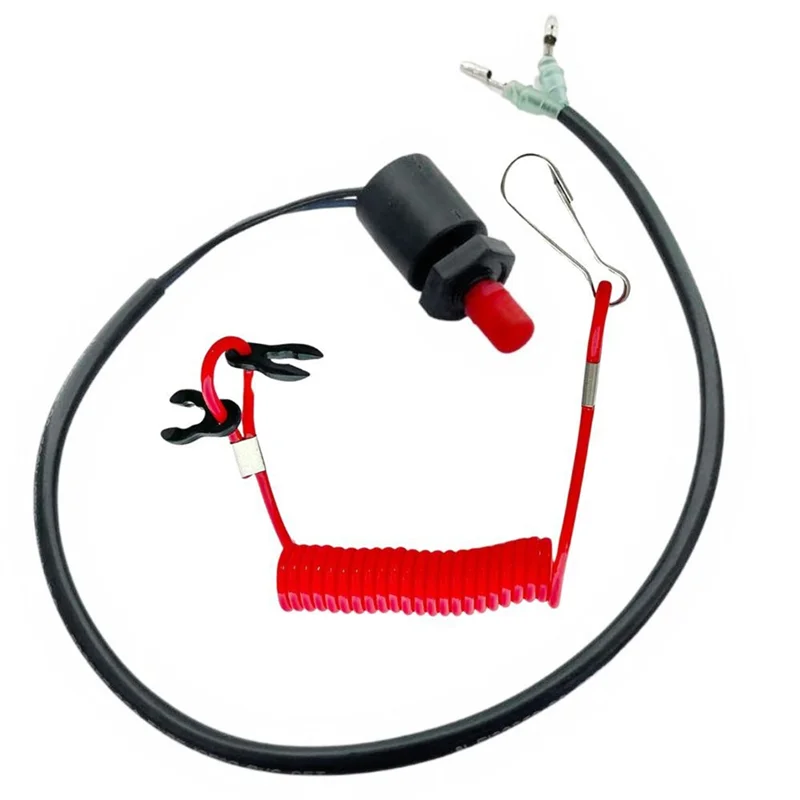 

For Outboard Motor Flameout Switch Remote Control Box Emergency Stop Safety With Flameout Rope 37830-95D03