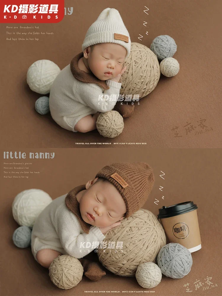 Photography props full moon photos baby photos clothing  style newborn baby clothes postpartum photos   신생아사진  신생아