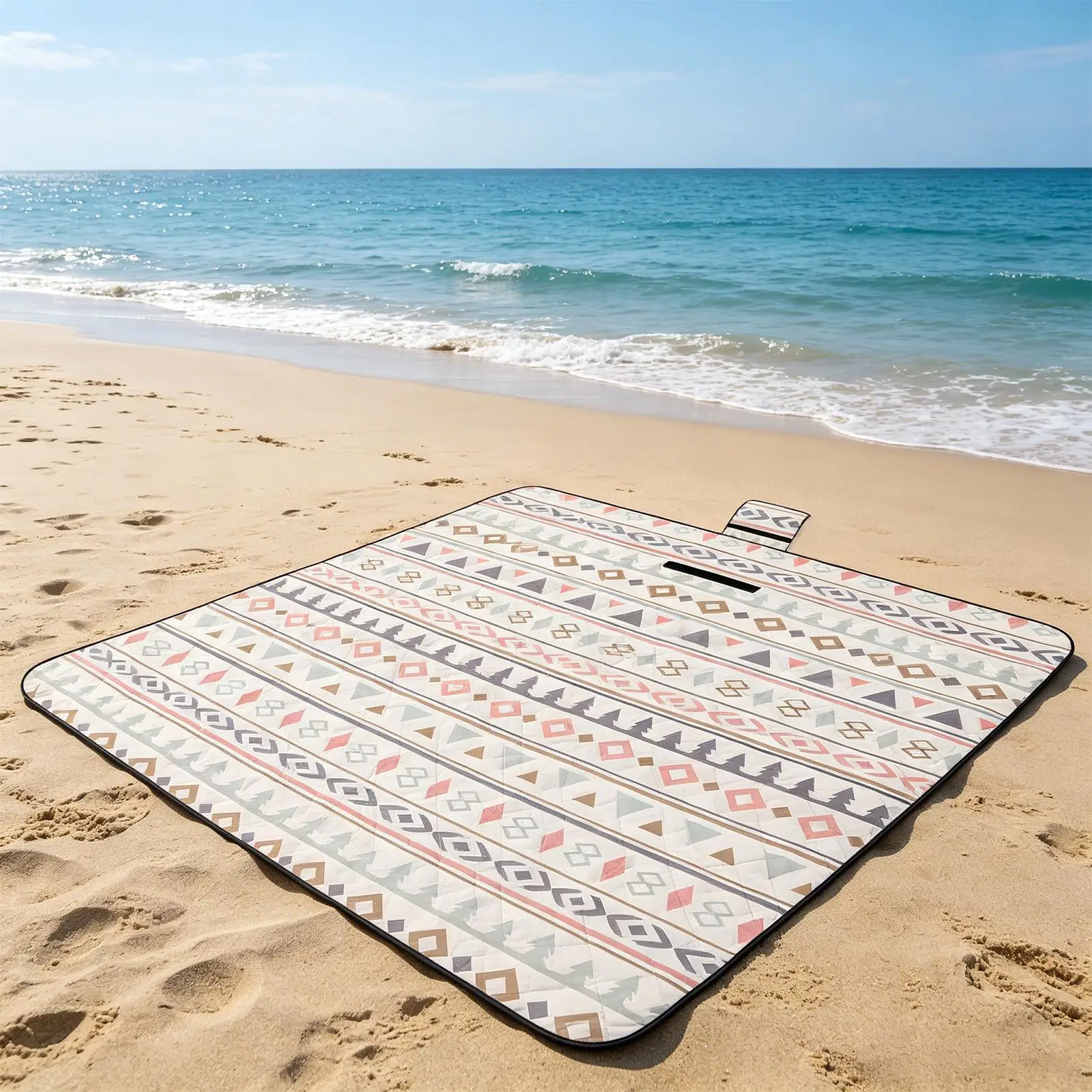 

Foldable 3 Layer Sandproof Waterproof Outdoor Blanket 200x200cm Suitable For Garden Park Summer Picnic Camping And Outside Trip