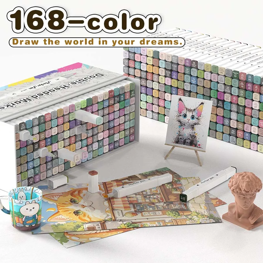 

Double - ended marker pens, soft and hard tips, comic pens, creative doodling, a hit in 2025,Christmas gift,holiday gift