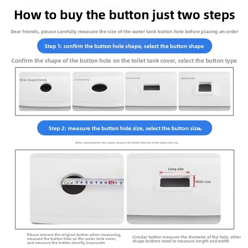 Imagen 2 del producto Piezas de tanque de doble botón de descarga de inodoro de 48MM, accesorios, botón pulsador de inodoro, herramienta de cierre, tapa de válvula, accesorio de baño, WC DIY