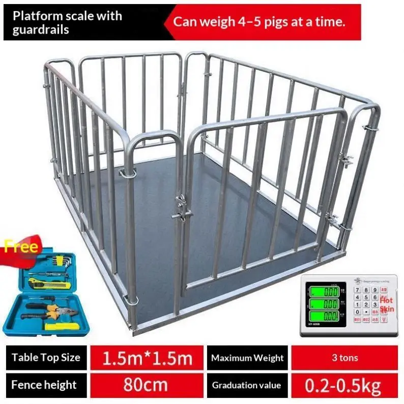Thickened 5mm Floor Scale 0-3 Ton High-Precision Logistics Factory Electronic Scale 5 Ton Small 1-Year Warranty