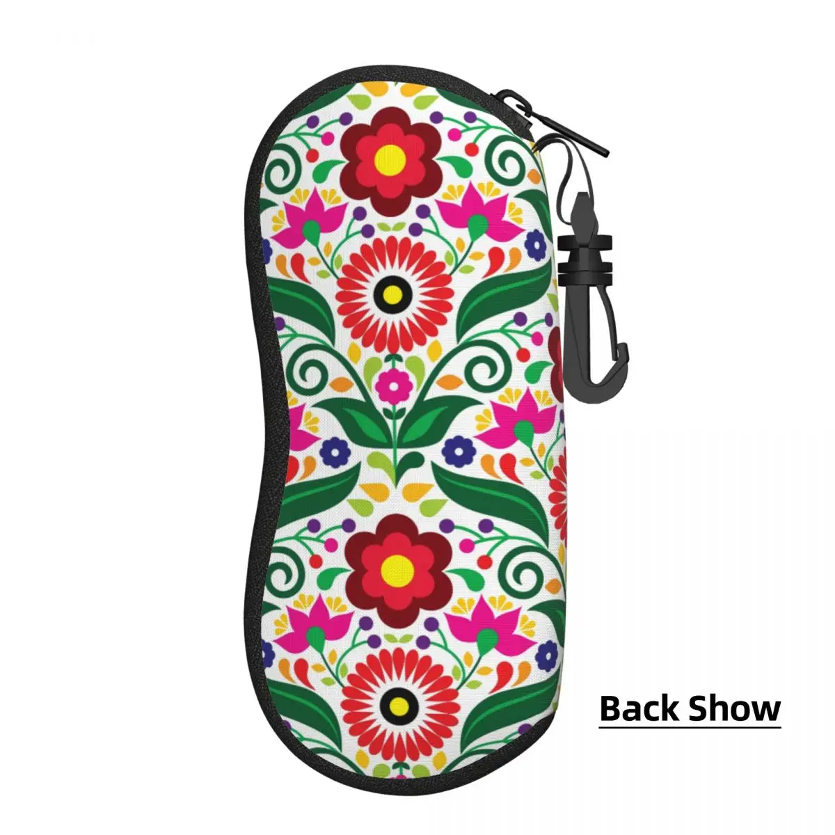 Custom Colourful Floral Mexican Flowers Shell Eyeglasses Protector Cases Fashion Sunglass Case Glasses Pouch