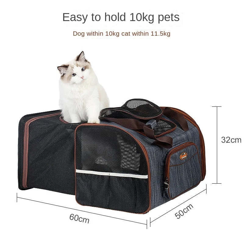 

Large Space Pet Cat Carrier Luxury Dog Backpack Go Out Travel Bag Wear-resistant Scratch-resistant Expandable Breathable