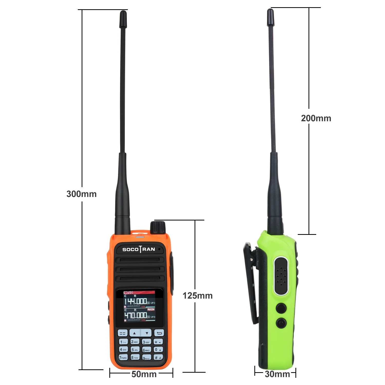 Imagem -04 - Socotran-portable Colorido Walkie Talkie Air Band 5w Bandas Amador Ham Two Way Radio Ep-uva37 w Scrambler Freqüência sem Fio