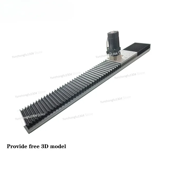 1000mm 5000mm Rack Pinion  Kit Linear Guide Slide Linear Stage with Telescopic Cover Servo Motor and Driver