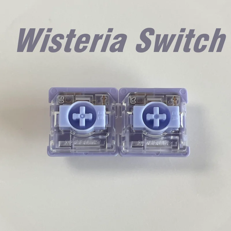 Interruptores de Bajo Perfil Gateron NuPhy Wisteria T55, Interruptor Táctil HIFI de 3 Pines y 55g, Interruptores Mecánicos Personalizados con POM Suave