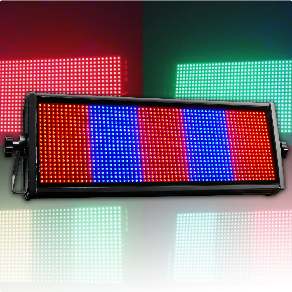 YUER 1200W RGBW LED Strobe Light Outdoor Waterproof DMX Control Color Changing Flashing Effect for Stage Concert Party Events