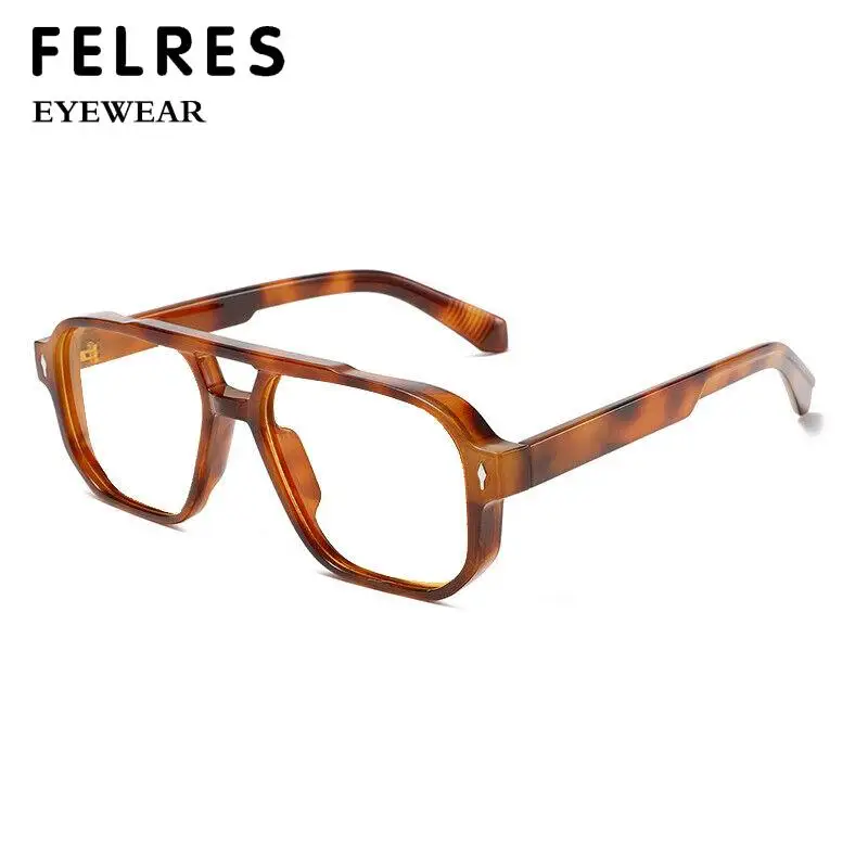 Men Double Bridge Pilot Blue Light Blocking Reading Glasses Classic Retro Magnifying Glasses Women Presbyopia Eyeglasses Readers