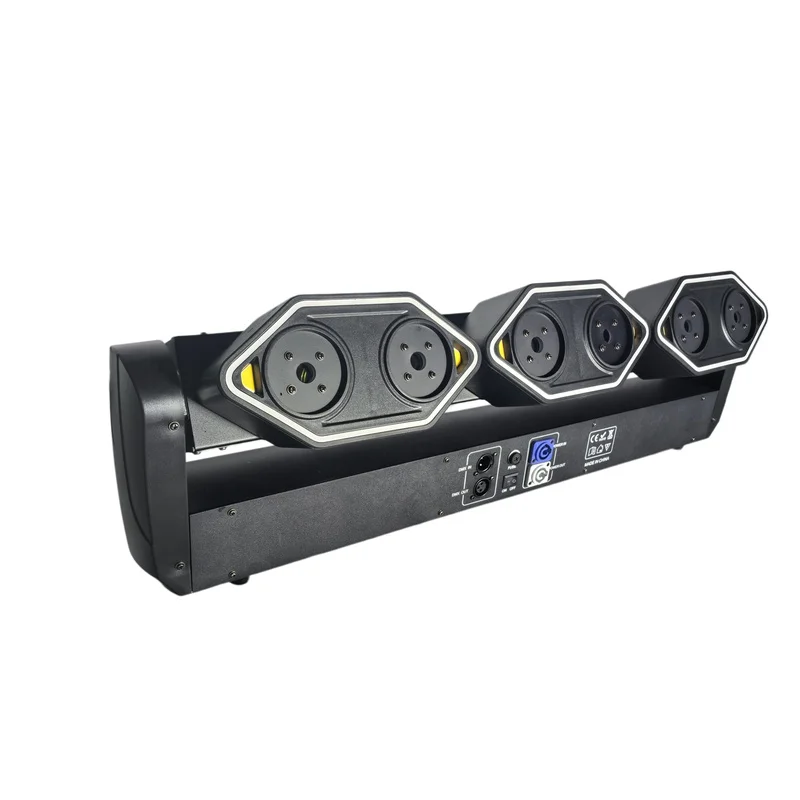 NEW MODEL 6-Eye Moving Red Laser Light 638nm 500mW With Auxiliary Light DMX Stage Lighting for DJ Club Concert Event