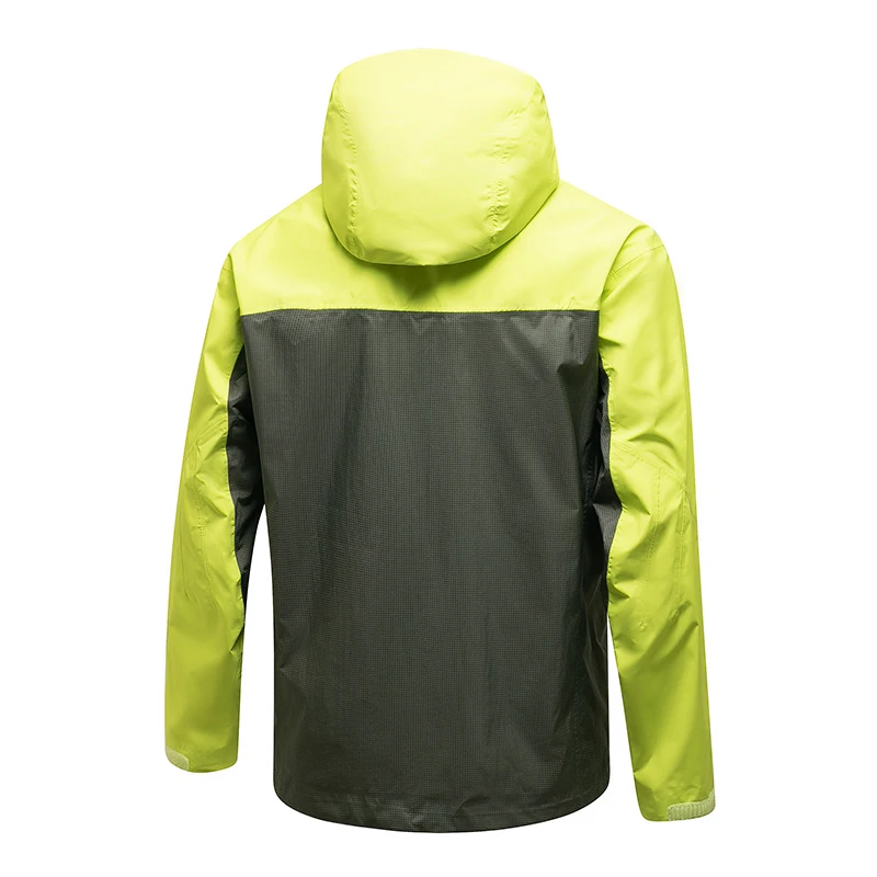 Men's Waterproof Hiking Jacket Autumn Fashion Windbreaker, Outdoor Rain Coat for Camping Trekking Urban Commute Fashion Hooded