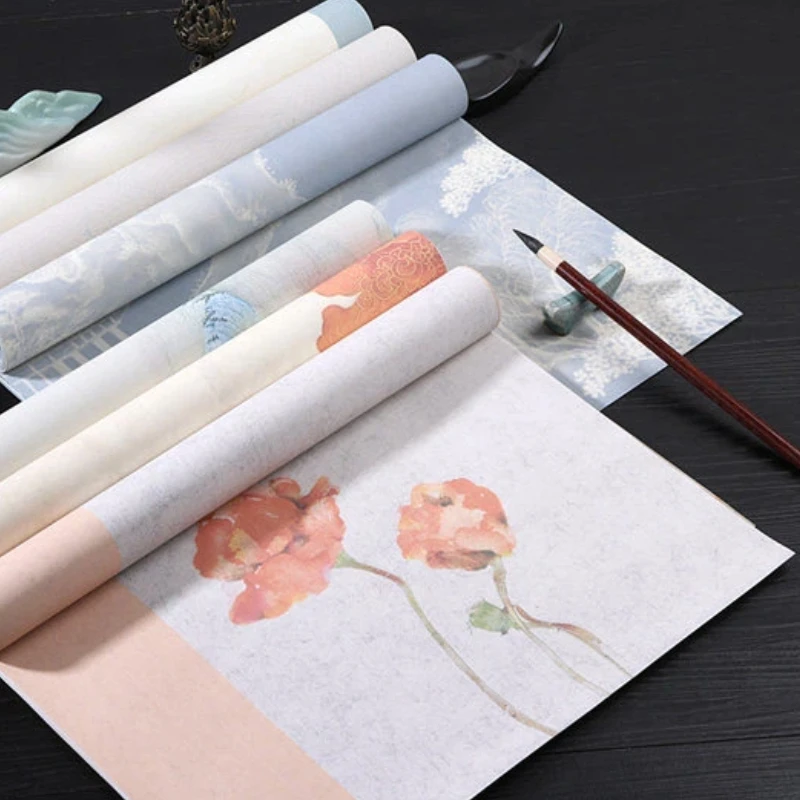 

Traditional Chinese Batik Spray Half Ripe Xuan Paper Special Brush Calligraphy Art Creation Rice Paper Ink Art Calligraphy Works