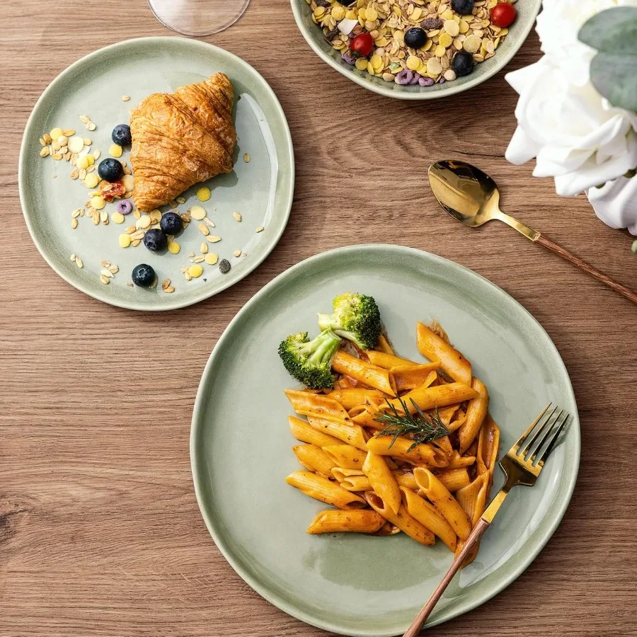 Conjunto de louça de cerâmica artesanal com esmalte reativo para jantar diário e ocasiões especiais Stonewar altamente resistente a arranhões