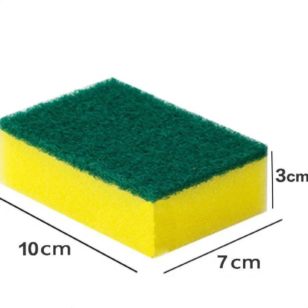 Highly Absorbent Double Sided Sponge Magic Kitchen Cleaning Tool Heavy Duty Rust Remover Scouring Pad for Pots Grease Household