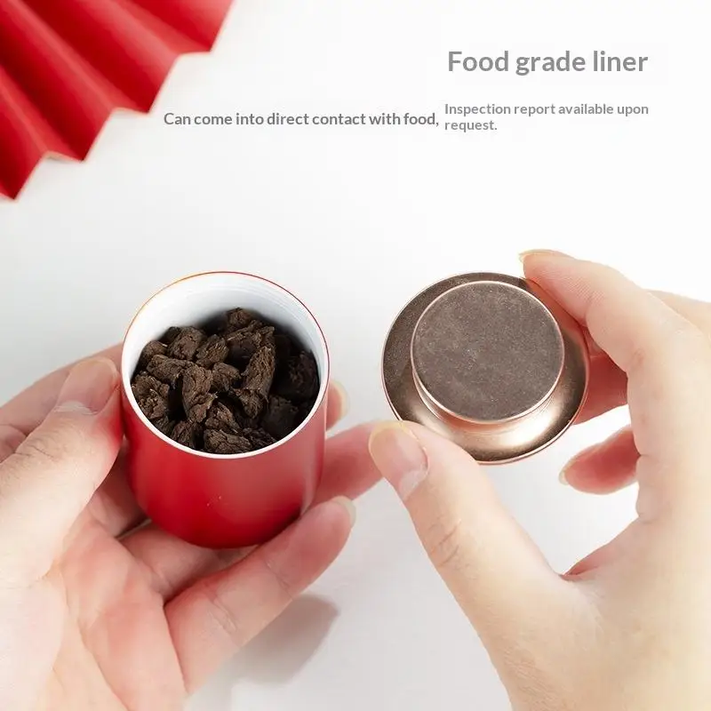 Portable Mini Tea Tin Can Creative Sealed Tea Storage Jar Empty Metal Container for Home Kitchen