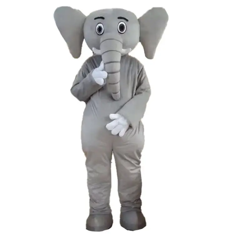 Grey Elephant Mascot Cartoon Doll Cosplay Costume Adult Children Christmas Activity Halloween Easter Birthday Party Dress