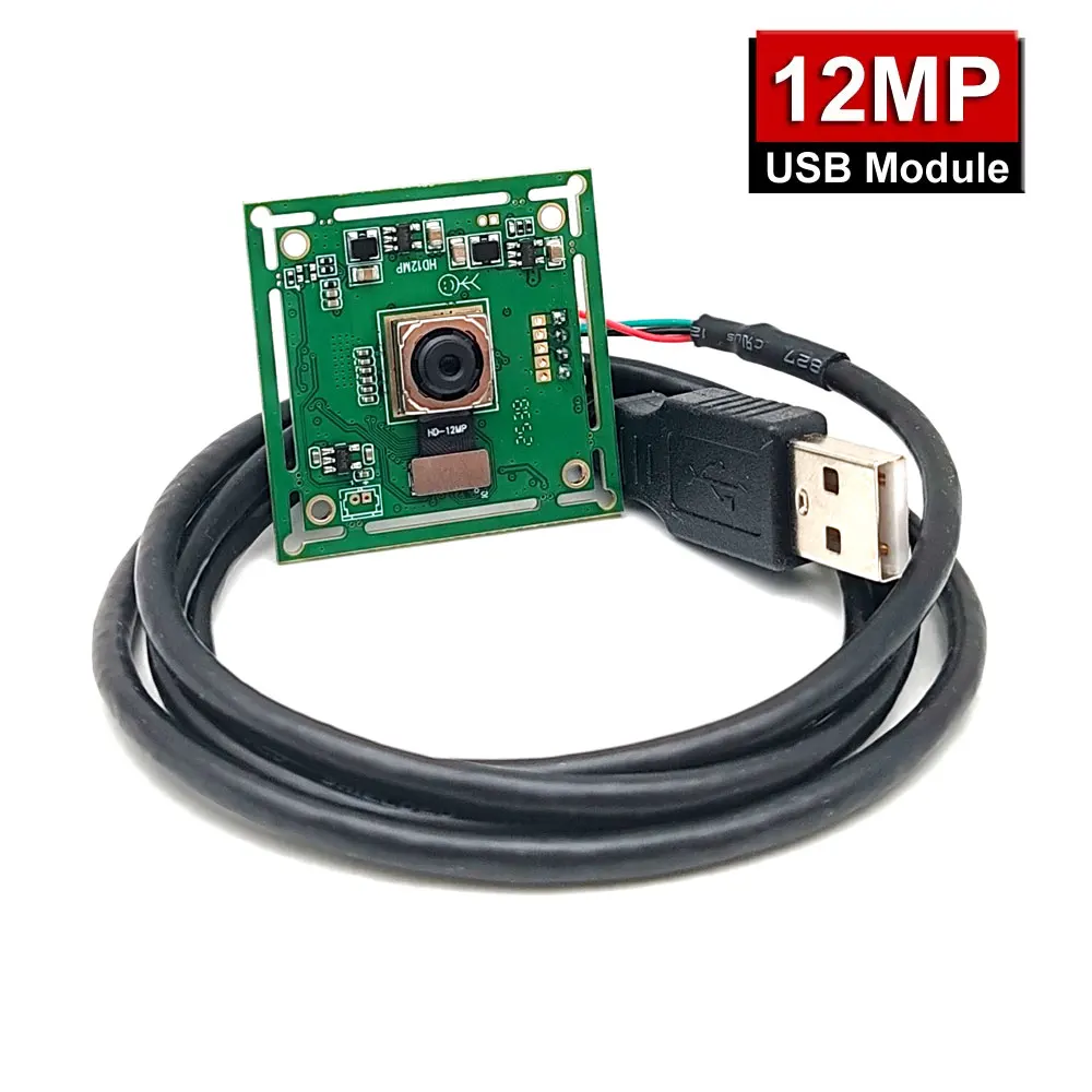 12MP Auto Focus Webcam Module High Speed HD USB PC Video PC Camera Board IMX362 Sensor No Distortion Lens UVC Plug and Play