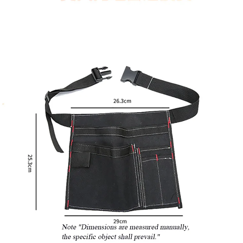 سعة كبيرة أداة تخزين المئزر ، متعددة جيب حقيبة قماش مع مشبك قابل للتعديل ، مقاومة للاهتراء وقابل للغسل