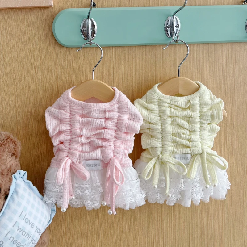 

Весенне-летнее платье для собак: одежда для йоркширских терьеров, померанских шпицев, ши-тцу, мальтезе, пуделей, бишонов, шнауцеров, юбка для щенков