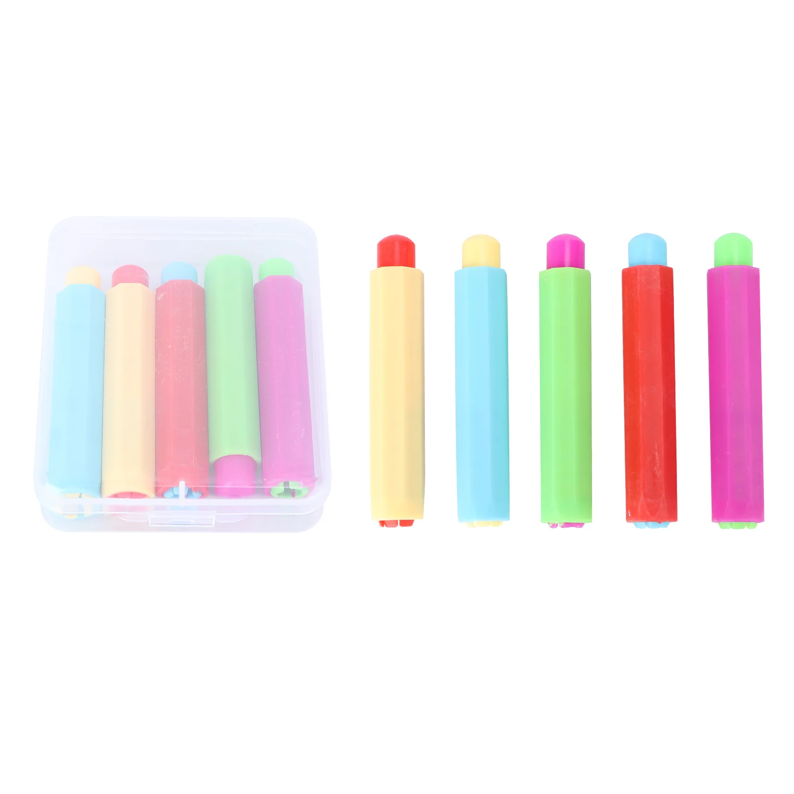 5 قطعة صندوق تخزين حامل الطباشير 9.5X1.5 سنتيمتر موسع الطباشير البلاستيكي للمدرسة مكتب غرفة الاجتماعات الاستخدام الصناعي منظم مكتب