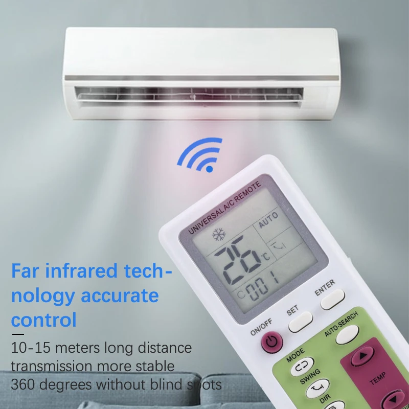 KT109II Remote Control Universal, aksesori AC pengganti Display LCD dengan Remote Control