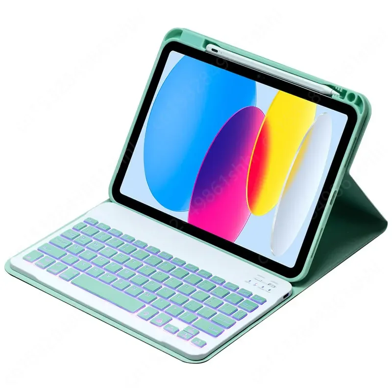 

For Mi Pad 6 Case Keyboard Funda for Xiaomi Pad 6 Pro Case Rainbow Backlit Wireless Keyboard Cover Russian Portuguese Spanish