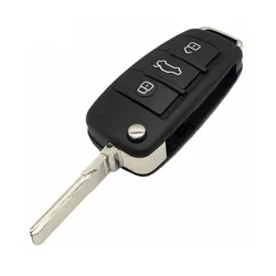 For Audi A4L A6L Q7 Replacement Flip Folding Remote Key Shell Case 3 Button Fob Key Cover